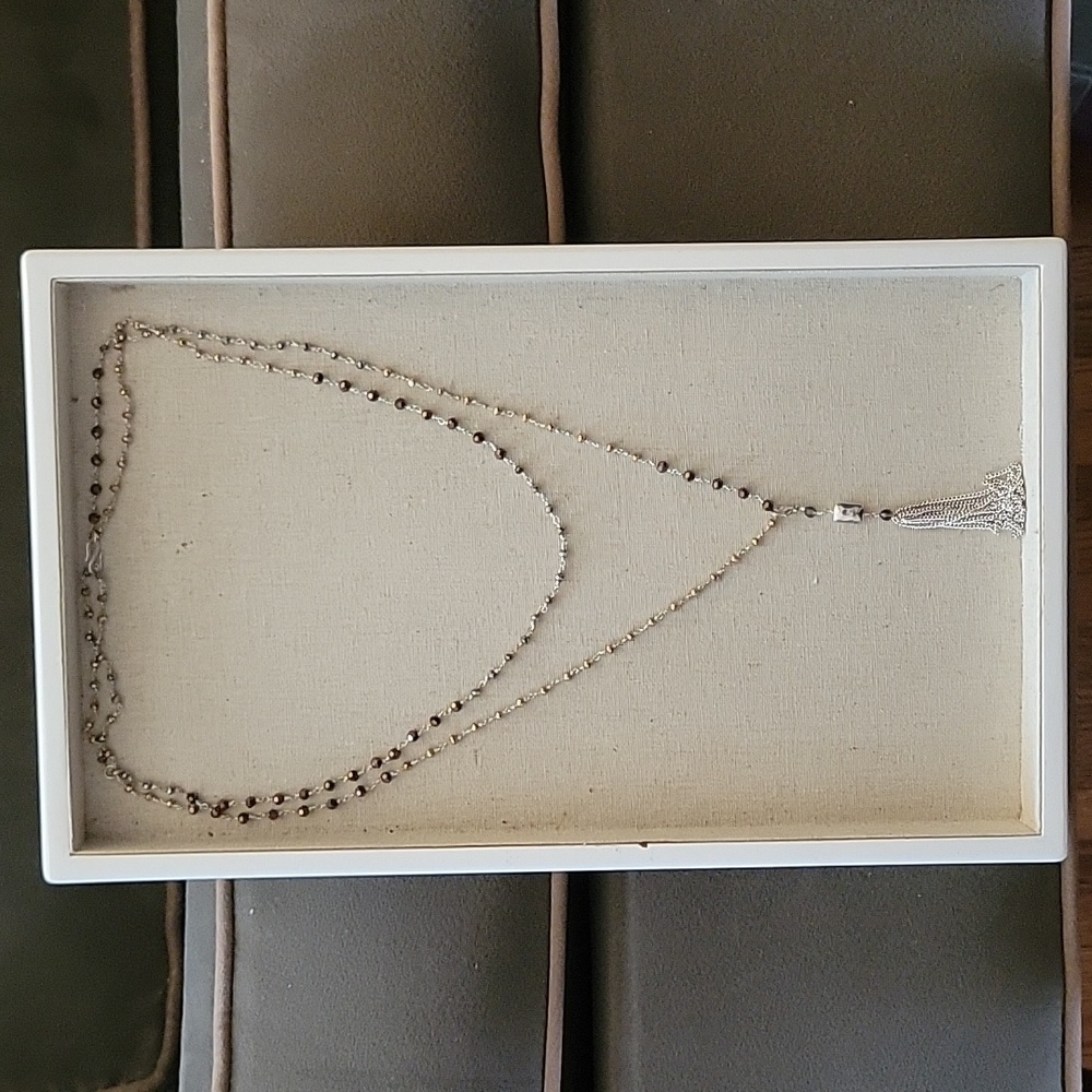 Stella & Dot beaded necklace with tassel